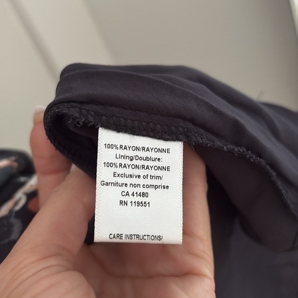 GENTLE FAWN | Floral Navy Dress with tassels , 100% rayon size XS - Picture 4 of 7